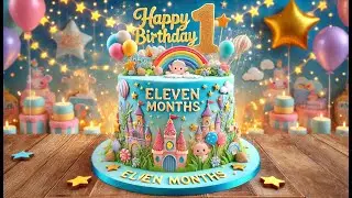 🎉 Milestone Baby: Happy 11-Month Birthday Cake Celebration for Baby Boy! 👶🎂🍰