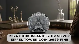2024 Cook Islands 2 oz Silver Eiffel Tower Coin .9999 Fine