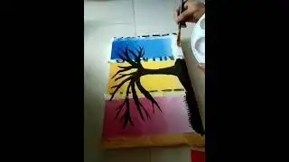 3 season tree painting &hearts;&hearts;&hearts;