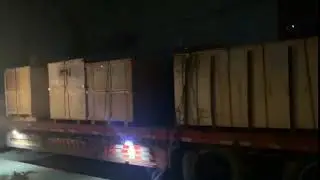 Aluminum sheet transportation at night