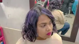 How to violet hair colour step-by-step ￼| jordan havvels salon |bolpur |sayan_93