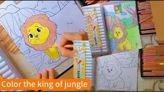 Lion Cub Coloring Page Fun for Kids, Little Lion's Color Adventure, Kids Learning!