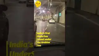 India's First 🤔 UnderSea tunnel Road //#amazing #shortvideo #undersea