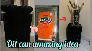 Oil can amazing idea /purane oil ka can reuse idea/ stool/table #trendingvideo #viralvideo #diy #art