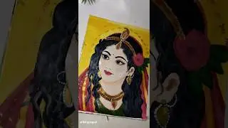 Radha Rani Painting: Step-by-Step Watercolor Tutorial for Beginners 🌸#painting #radharani