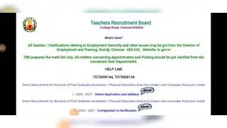 pgtrb online application, 2021