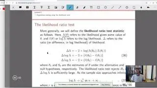 Part 2: The likelihood ratio test and ANOVA