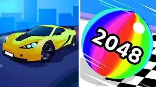 Ball Run 2048 vs Race Master 3D Car Racing💙💙💙Walkthrough Max Gameplay HK2346