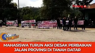 Mahasiswa Turun Aksi Desak Perbaikan Jalan Provinsi di Tanah Datar
