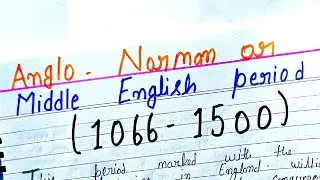Write ✍️ Anglo - Norman Or Middle English Period |Ba |English literature @Englishliterature743