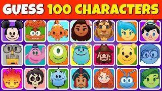 Guess 100 Disney Characters by Emoji in 3 seconds | Disney Quiz Challenge