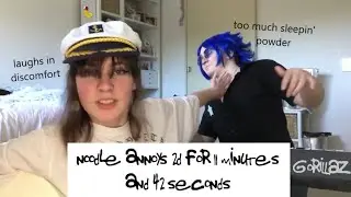 Noodle annoys 2D for 11 minutes and 42 seconds | Gorillaz Cosplay