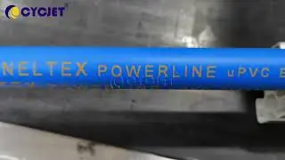 CYC Blue PVC Pipe RubberHose Fly Laser Coding Machine Laser Marking Machine Automatic Laser Engraver