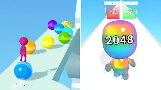 Max Levels Man Run 2048 Vs Stack Rider 🧲🧲🧲All Walkthrough Android IOS Gameplay BB4