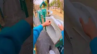Bella ciao playground slide poV #Parkour #speedrun #freerun #park #fun #parkourlife #youtubeshorts