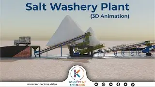 Salt Washery Plant | Salt Washing Plant Animation | Machine 3D Animation| 3D Ads By @KonnectMe