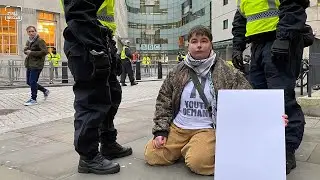 Youth Demand arrests over Blank Placard Protest at BBC