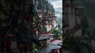 the monk's journey to the temple #asmrrain #rainoundforsleep #ambiancevideo #rain