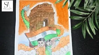 Republic Day drawing with water color |How to Draw Republic Day Drawing Easy