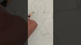 easy draw gingerbread man cookie🍪 part 1