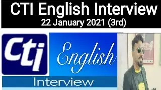 CTI English Interview (3rd) || English Teacher Interview || PPSC NTS FPSC English Lecturer interview