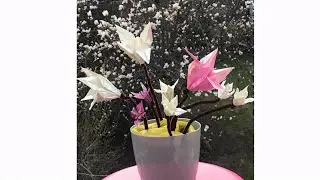 ORIGAMI SET - Magnolia flowers