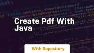 create pdf with java