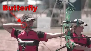 Butterfly on Toja Ellison At Full Draw Slow Motion Gold Medal Match Outdoor Nationals 2025 Compound