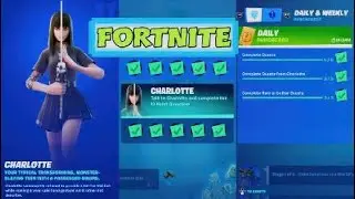 Complete Quests from CHARLOTTE, IO Heist Questline, Fortnite Season 8 Punchcard.