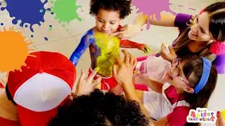 LEARN COLORS FOR CHILDREN BODY PAINT FINGER FAMILY SONG NURSERY RHYMES LEARNING VIDEO | CORES