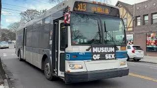 ᴴᴰ MTA NYCT: 2009 Orion VII NG Hybrid #4571 on the Q13 Bus @ Sanford Av/162 St.