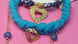 &iexcl;Haz tu propio collar con tela reciclada en minutos!