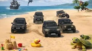 Scorpio & Thar Beach Drive 😱 | Extreme Offroad Challenge