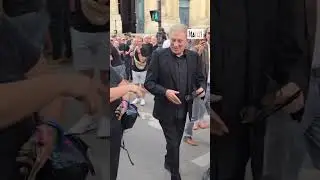 Michel Drucker aux obs&egrave;ques de Thierry Ardisson #ardisson #thierryardisson