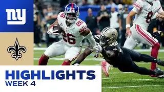 TOP HIGHLIGHTS: Giants vs. Saints Week 4 | New York Giants