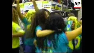 Brazil - Brazilians celebrate victory in Rio