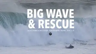 An Incredible Rescue . Raw Footage @ Nazar&eacute;, Portugal - 2019.11.20 [Surf, Big Waves, 4K]