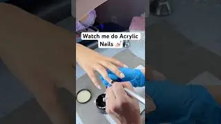 Watch me do ACRYLIC NAILS 💅🏻 #trending #nailsnailsnails #youtubeshorts #holidaynailart #almond