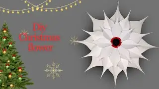 Christmas Flower Making With paper🌲| Christmas flower decoration ideas #christmas  #papercraft ❄