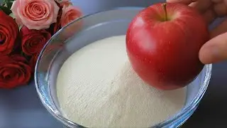 Juste de la semoule et une pomme, en 5 minutes. Vous le ferez tous les jours. SANS four ni œufs