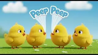 Four Fluffy Chicks Go Peep Peep 🐥 | Fun Kids Song for Singing & Dancing