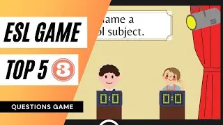 ESL English Game Top 5 Questions - 3 - #eslgames #learnenglish #englishgame #eslwarmup