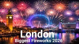 LIVE 🔴 London Fireworks 2026 | Big Ben, London Eye & Tower Bridge New Year Show