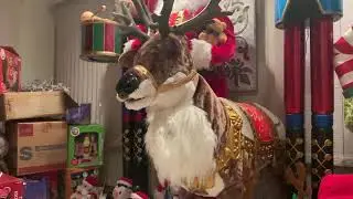 NEW FOR 2022 SVI Home Depot Life Size Animated Reindeer Christmas Decoration (ALL SONGS)