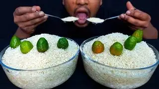 ASMR EATING HARD RAW RICE WITH WATER | RAW RICE EATING | RAW RICE | EATING RAW RICE |