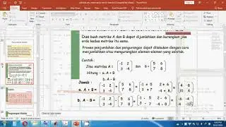 Matematika Teknik dasar  - The Matriks - Beginning