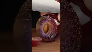 Cutting Glass Fruit  plum,🍍| Most Satisfying ASMR Ever! #Shorts #aiasmr #glassfruit