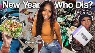 NEW YEAR RESET VLOG **Vision Boards, Wine + My 1st Day at the Gym (Adult Slumber Party)