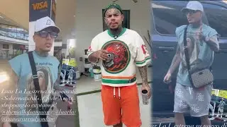 Luar La L Meets Tekashi 69 Leaving a Mall in Miami; Luar Had to Run Away