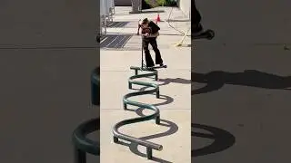 This scooter grind is 🤯 🛴Juzzy Carter #shorts #scooter #maddgear #challenge #tricks #skate